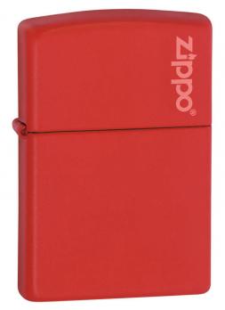 Зажигалка Zippo Red Matte Logo с покрытием Red Matte, латунь/сталь, красная, логотип