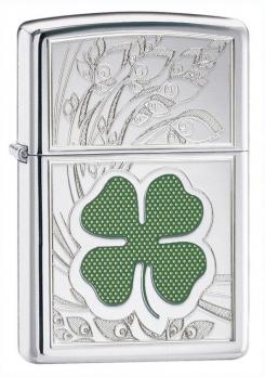 Зажигалка Zippo с покрытием High Polish Chrome, латунь/сталь, серебристая, глянцевая, 36х12х56