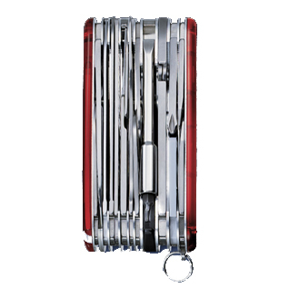 Нож Victorinox SwissChamp XLT, 91 мм, 49 функций, полупрозрачный красный