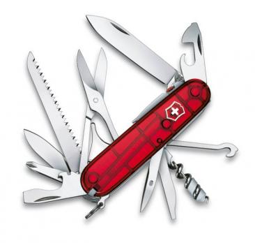 Нож Victorinox Huntsman Lite, 91 мм, 21 функция, полупрозрачный красный