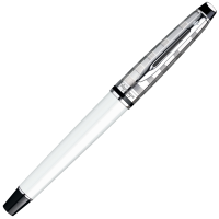 Waterman Expert - Deluxe White CT, ручка-роллер, F, BL