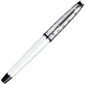 Waterman Expert - Deluxe White CT, ручка-роллер, F, BL