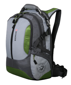 Рюкзак Wenger Large Volume Daypack 15", зелёный/серый, 36х17х50 см, 30 л