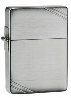 Зажигалка Zippo Replica, с покрытием Brushed Chrome, латунь/сталь, серебристая, матовая, 36x12x