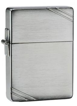 Зажигалка Zippo Replica, с покрытием Brushed Chrome, латунь/сталь, серебристая, матовая, 36x12x