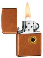 Зажигалка Zippo с покрытием Toffee, латунь/сталь, светло-коричневая, матовая, 36x12x56 мм