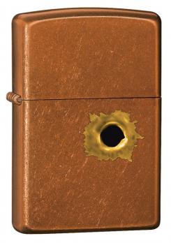 Зажигалка Zippo с покрытием Toffee, латунь/сталь, светло-коричневая, матовая, 36x12x56 мм
