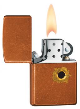 Зажигалка Zippo с покрытием Toffee, латунь/сталь, светло-коричневая, матовая, 36x12x56 мм