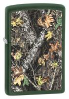 Зажигалка Zippo с покрытием Green Matte, латунь/сталь, зелёная, матовая, 36x12x56 мм