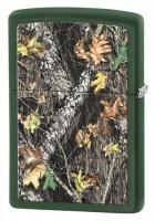 Зажигалка Zippo с покрытием Green Matte, латунь/сталь, зелёная, матовая, 36x12x56 мм