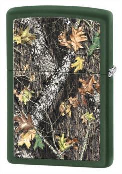 Зажигалка Zippo с покрытием Green Matte, латунь/сталь, зелёная, матовая, 36x12x56 мм