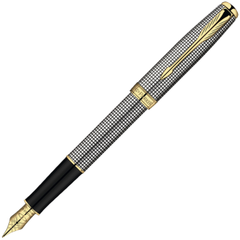 Parker Sonnet - Cisele Silver GT, перьевая ручка, F