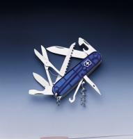 Нож Victorinox Huntsman, 91 мм, 15 функций, полупрозрачный синий