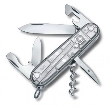 Нож Victorinox Spartan, 91 мм, 12 функций, полупрозрачный серебристый