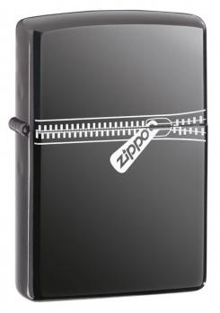 Зажигалка Zippo № 21088 с покрытием Black Ice, латунь/сталь, чёрная, глянцевая, 36x12x56 мм