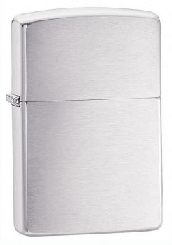 Зажигалка Zippo c покрытием Brushed Chrome, латунь/сталь, серебристая, матовая, 36х12x56 мм