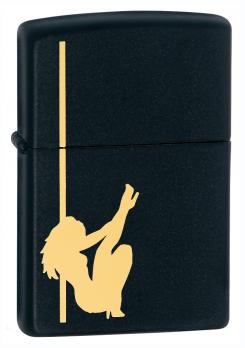 Зажигалка Zippo Classic с покрытием Black Matte, латунь/сталь, чёрная, матовая, 36x12x56 мм