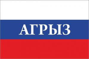 Флаг  России с городом Агрыз