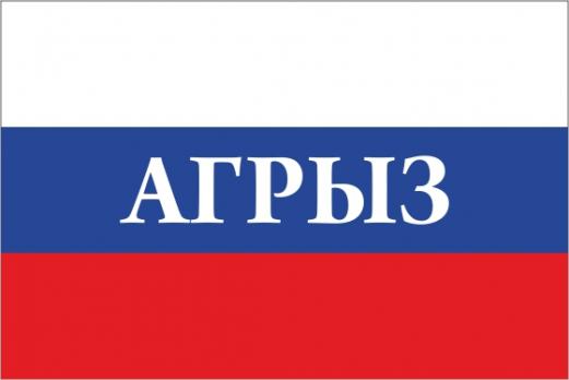 Флаг  России с городом Агрыз