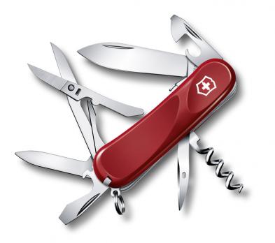 Нож Victorinox Evolution S14, 85 мм, 14 функций, красный
