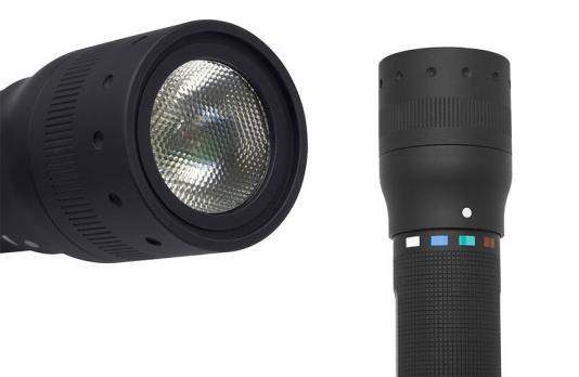 Фонарь светодиодный LED Lenser P7QC, 4-х цветный светодиод, 220 лм., 4-AAA