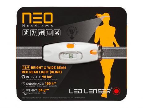 Фонарь светодиодный налобный LED Lenser NEO оранжевый, 90 лм., 3-ААА