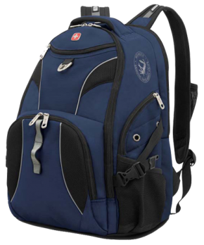 Рюкзак Wenger 15", синий/черный, 34x17x47 см, 26 л