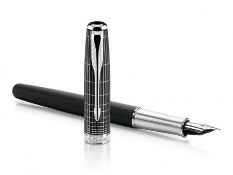 Parker Sonnet - Contort Black Cisele, перьевая ручка, F
