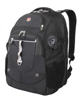 Рюкзак Wenger 15", чёрный/серебристый, 34x22x46 см, 34 л