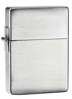 Зажигалка Zippo Replica, латунь с покрытием Brushed Chrome, серебристая, матовая, 36х12x56 мм