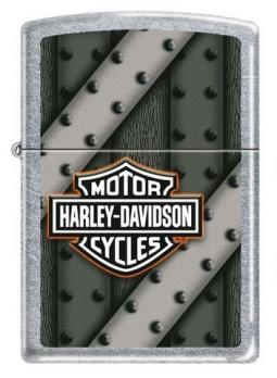Зажигалка Zippo Harley-Davidson, латунь с покрытием Street Chrome, серебристая, 36x12x56 мм