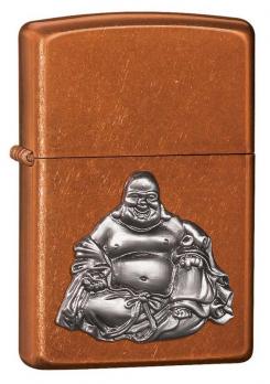 Зажигалка Zippo Будда, латунь/сталь с покрытием Toffee™, медная, матовая, 36х12x56 мм