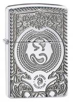 Зажигалка Zippo 167 Pocket Watch, латунь/сталь с покрытием High Polish Chrome, 36x12x56 мм