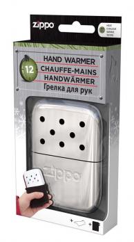 Каталитическая грелка Zippo, сталь с покрытием High Polish Chrome, серебристая, 66x13x99 мм