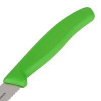 Нож Victorinox для томатов и сосисок, лезвие 11 см волнистое, зеленый*