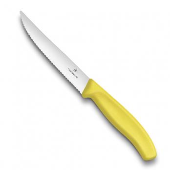Нож Victorinox для стейков и пиццы, 12 см волнистое, желтый*