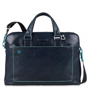 Сумка Piquadro Blue Square, синяя, 38,5x27x8,5 см