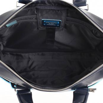Сумка Piquadro Blue Square, синяя, 38,5x27x8,5 см