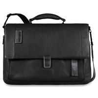 Сумка Piquadro Pulse, черная, 29х41х1,2 см