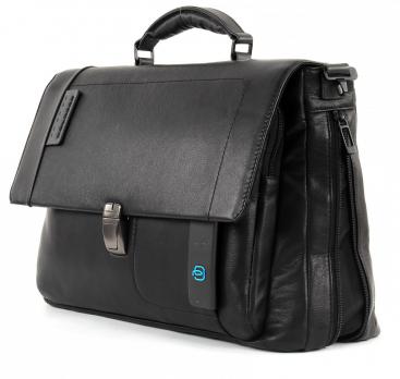 Сумка Piquadro Pulse, черная, 29х41х1,2 см