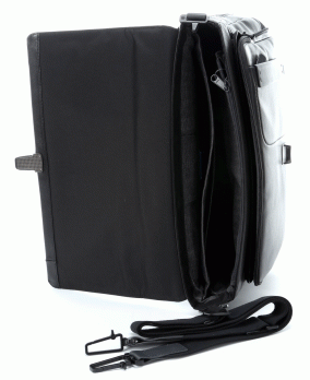 Сумка Piquadro Pulse, черная, 29х41х1,2 см