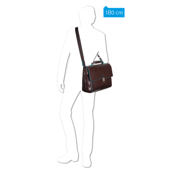 Портфель Piquadro Blue Square, коричневый, 41х30х10 см