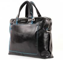 Сумка Piquadro Blue Square, черная, 38,5x27x8,5 см