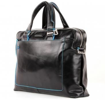 Сумка Piquadro Blue Square, черная, 38,5x27x8,5 см