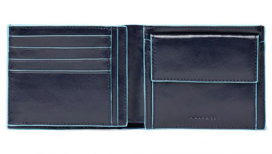 Портмоне Piquadro Blue Square, цвет синий, 12,5х9,5х2,5 см