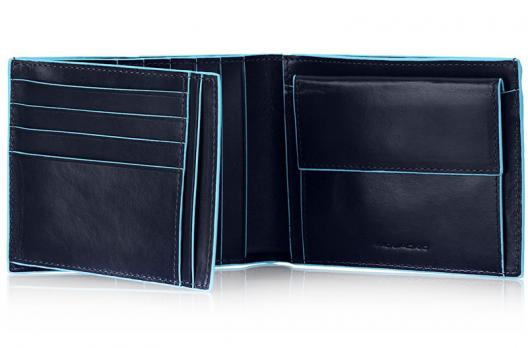 Портмоне Piquadro Blue Square, цвет синий, 12,5х9,5х2,5 см