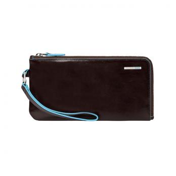 Мультипортмоне Piquadro Blue Square, цвет коричневый, 22,5х11,5х1,5 см