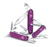 Нож Victorinox Pioneer Alox, 93 мм, 8 функций, фиолетовый