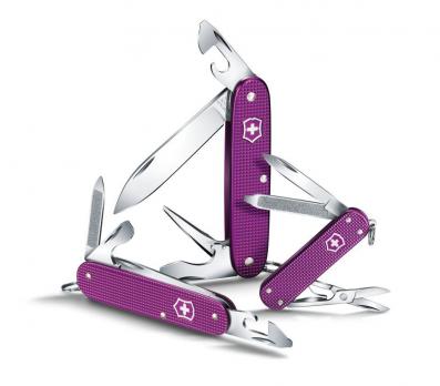 Нож Victorinox Pioneer Alox, 93 мм, 8 функций, фиолетовый