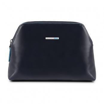Косметичка Piquadro Blue Square, синяя, 21,5x14,5x5,5 см